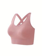3pcs Criss Cross Back Sports Bras Comfy Running Workout Bra