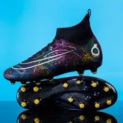 Boy's High Top Non Slip AG Football Cleat Outdoor Soccer Shoes