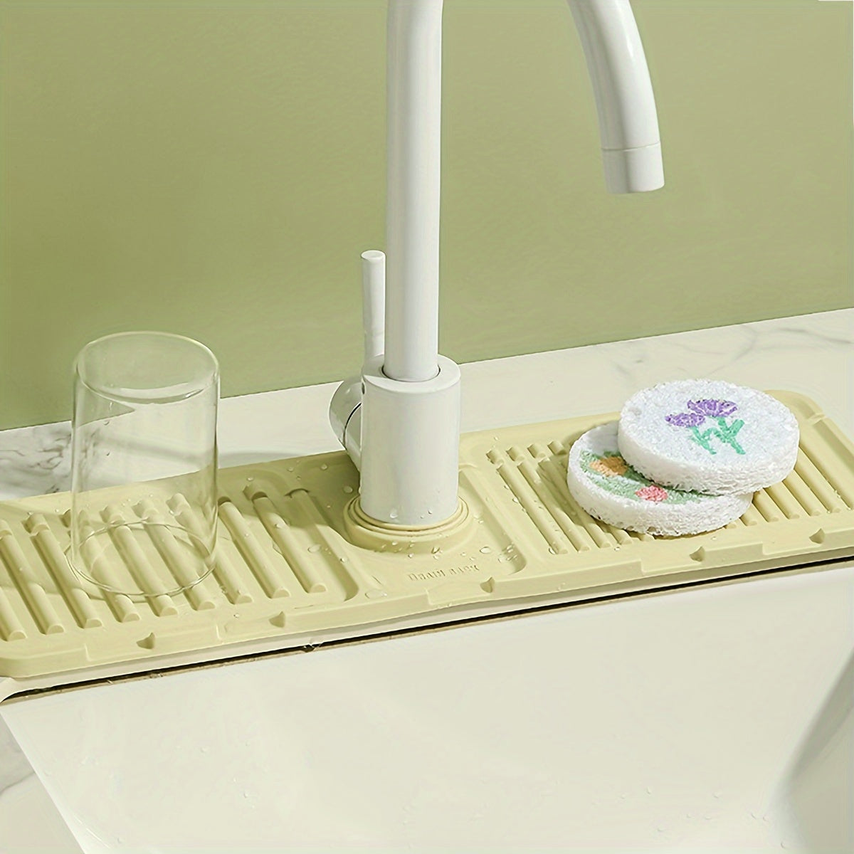 Faucet Drain Mat Kitchen Splash Pad Washstand Plate