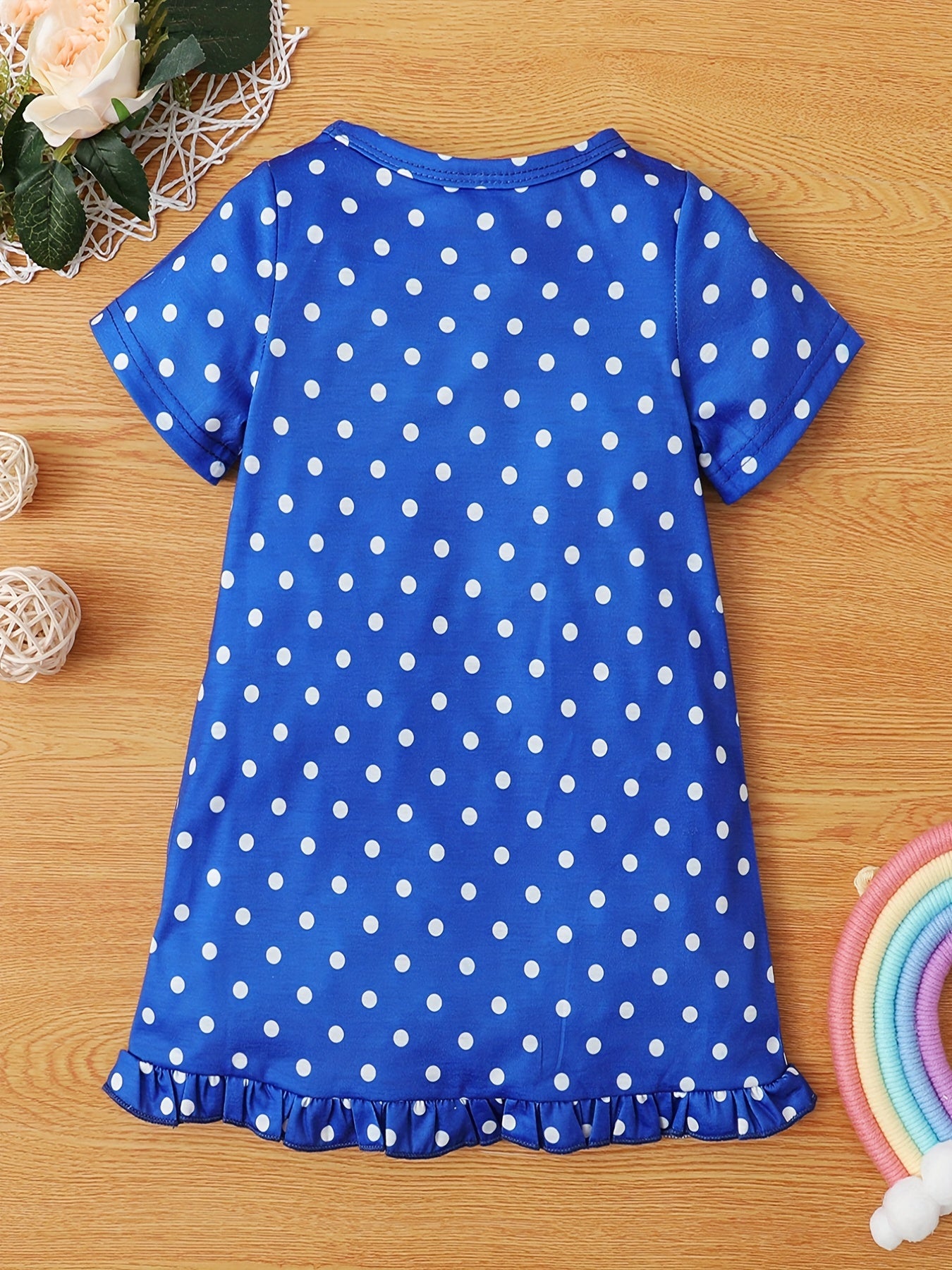 2pcs Baby Girls Rainbow Print Dress Set for Summer