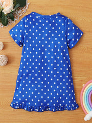 2pcs Baby Girls Rainbow Print Dress Set for Summer