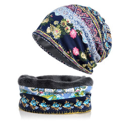 Men's Winter Beanie Hat Scarf Set Fleece Lined Snow Knit Ski Cap
