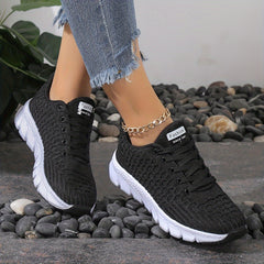 Women's Lightweight Non-slip Sneakers Lace Up Soft Running Shoes