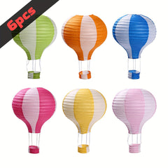6pcs Hot Air Balloon Paper Lanterns Wedding Birthday Party Decor