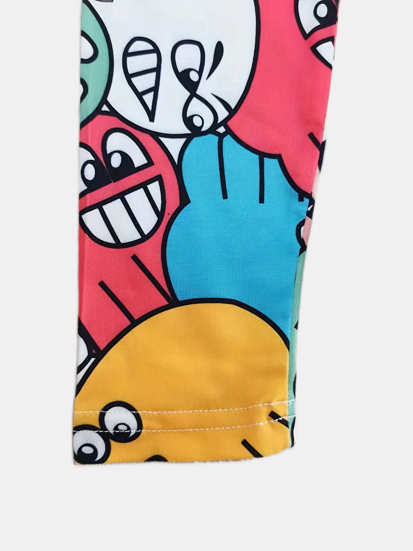 Girls Cartoon Print Leggings Comfortable Casual Pants For Kids Summer