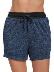 Dual Pockets Drawstring Shorts for Women