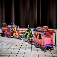 Christmas Train 3D Metal Assembled Model Puzzle Ornament