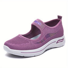 Women's Breathable Ankle Strap Platform Sneakers Lightweight Low Top Shoes