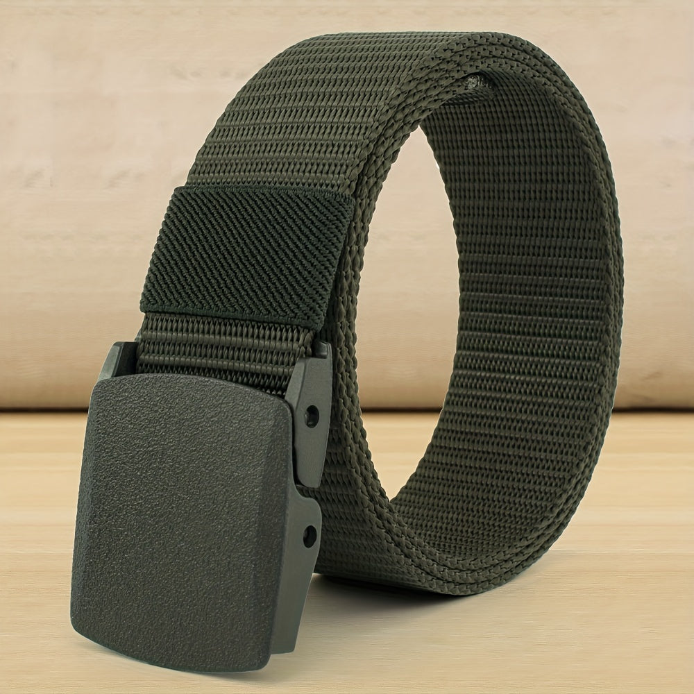Men's Nylon Automatic Belt Canvas Webbing Tactical Belt