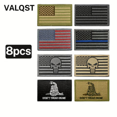 8pcs Military Patch Bundle for Caps Backpacks Vests Show Your Patriotism