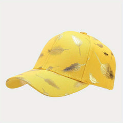 Leaf Hot Stamping Baseball Cap Adjustable Couple Sun Hats