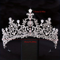 Rhinestone Crystal Crown Queen Tiara Headband Wedding Bridal Hair Accessories