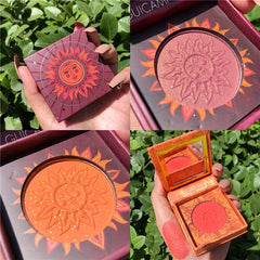 Watermelon Red Orange Blush Eyeshadow Multifunctional Powder