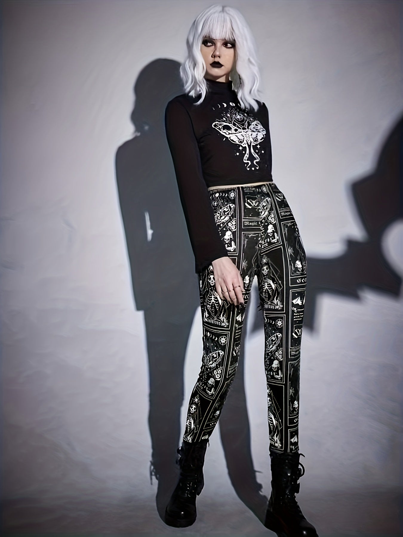 Halloween Print Skinny Leggings Stretchy Leggings Women