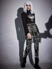Halloween Print Skinny Leggings Stretchy Leggings Women