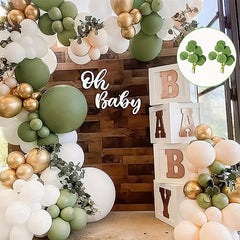 134pcs Green Balloon Arch Kit Eucalyptus Balloons