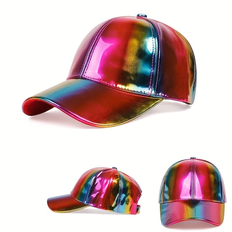 Colorful PU Hip Hop Men's Baseball Cap