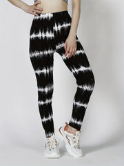Tie Dye Striped Skinny Leggings Women's Clothing