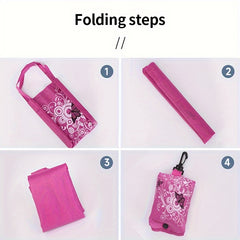 Portable Folding Tote Bag Creative Printed Lightweight Bag For Travel