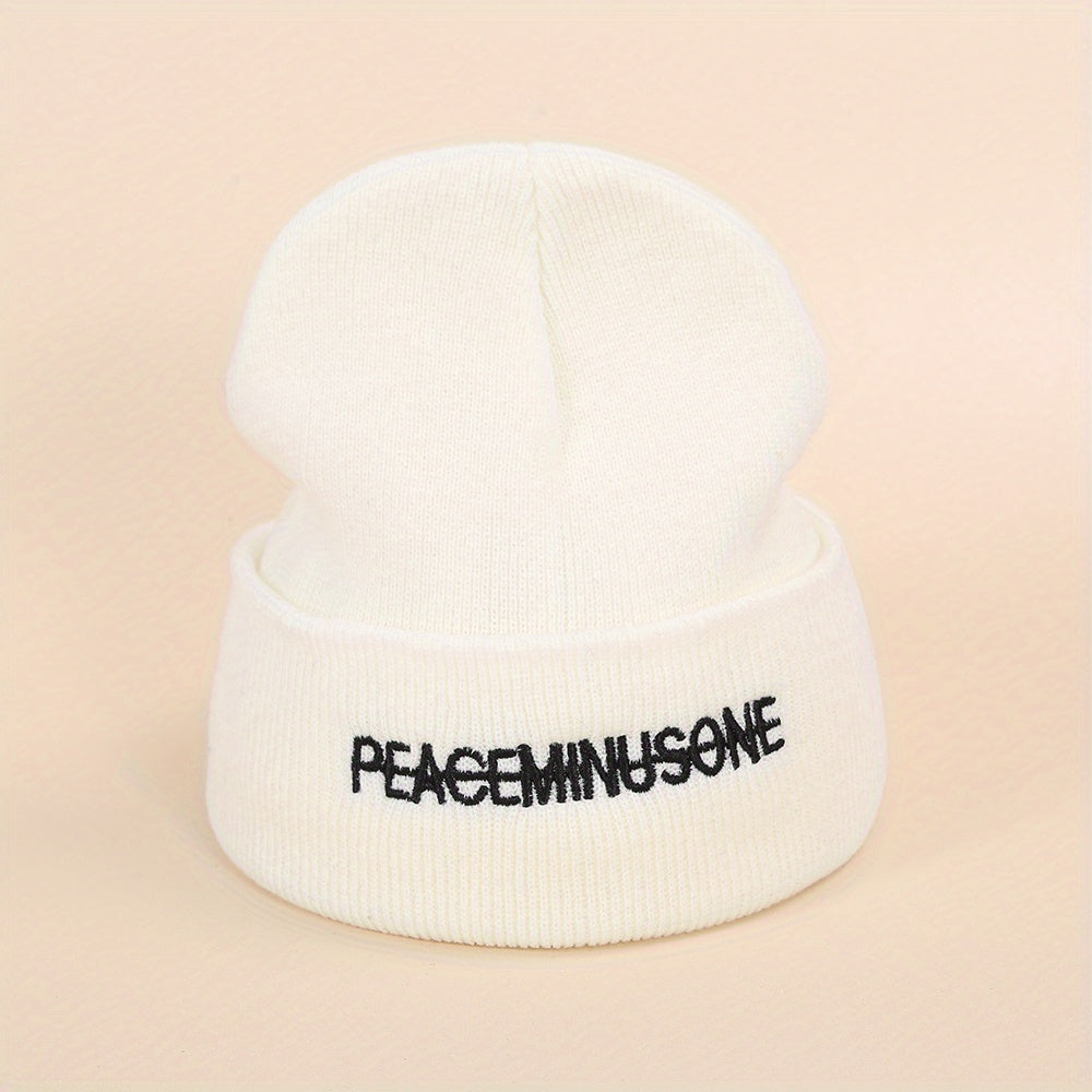 Fashionable Sport Knit Beanie Hat Letter Embroidery Winter Warm Ski Cold Hat