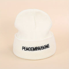 Fashionable Sport Knit Beanie Hat Letter Embroidery Winter Warm Ski Cold Hat