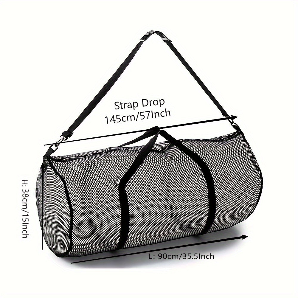 Large Mesh Beach Tote Bag Heavy Duty Football Storage Washable Travel Bag