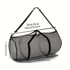 Large Mesh Beach Tote Bag Heavy Duty Football Storage Washable Travel Bag