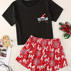 Christmas Loungewear Set Top & Shorts Women's Loungewear