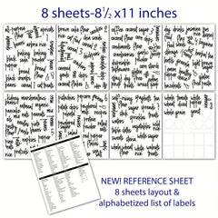 168pcs Waterproof Pantry Labels Set