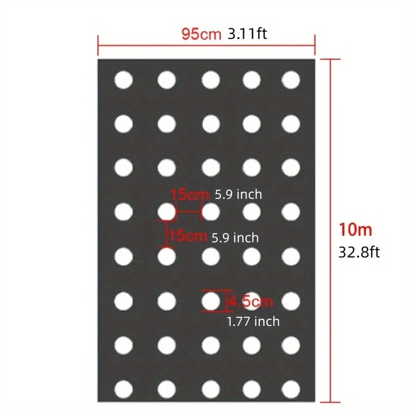 Plastic Film Garden Weed Control Barrier for Planting & Mulching