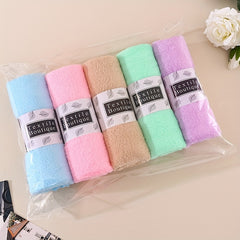 5pcs Coral Velvet Towels for Outdoor, Water Absorbent & Non-shedding
