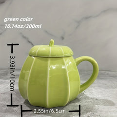 10 14oz Large Pumpkin Mug With Lid - Halloween Special