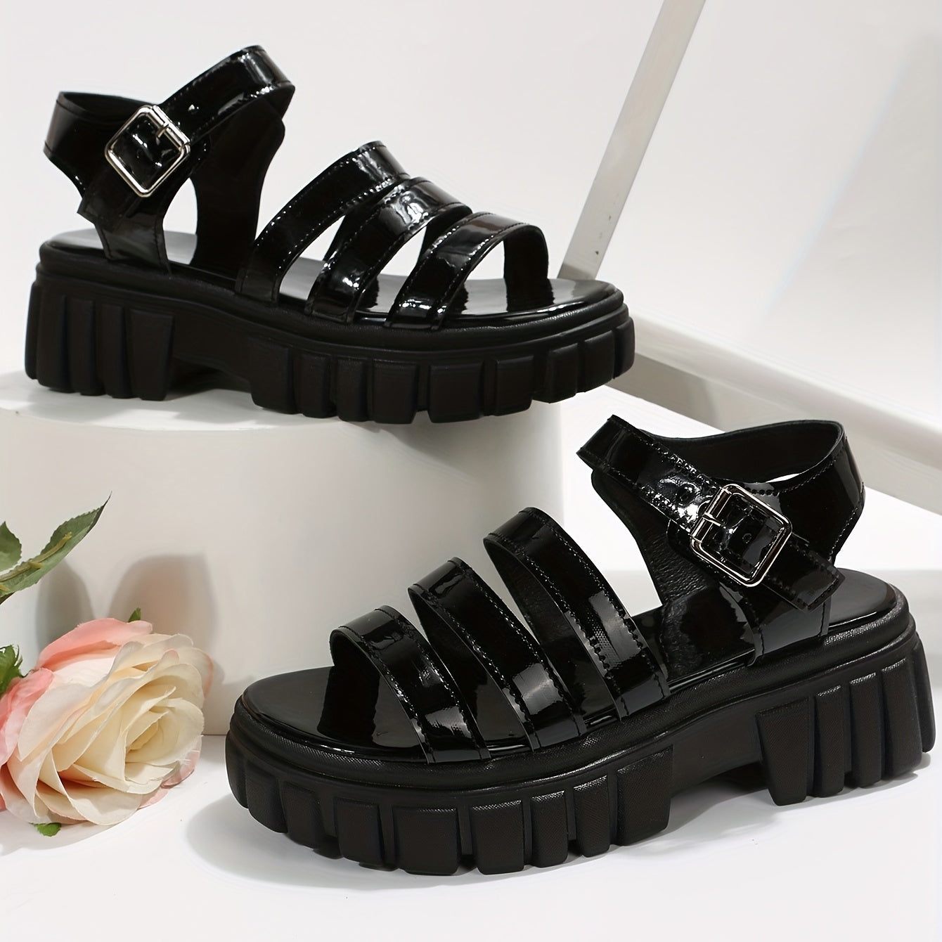 Women's Chunky Heel Platform Sandals Comfortable Summer Shoes