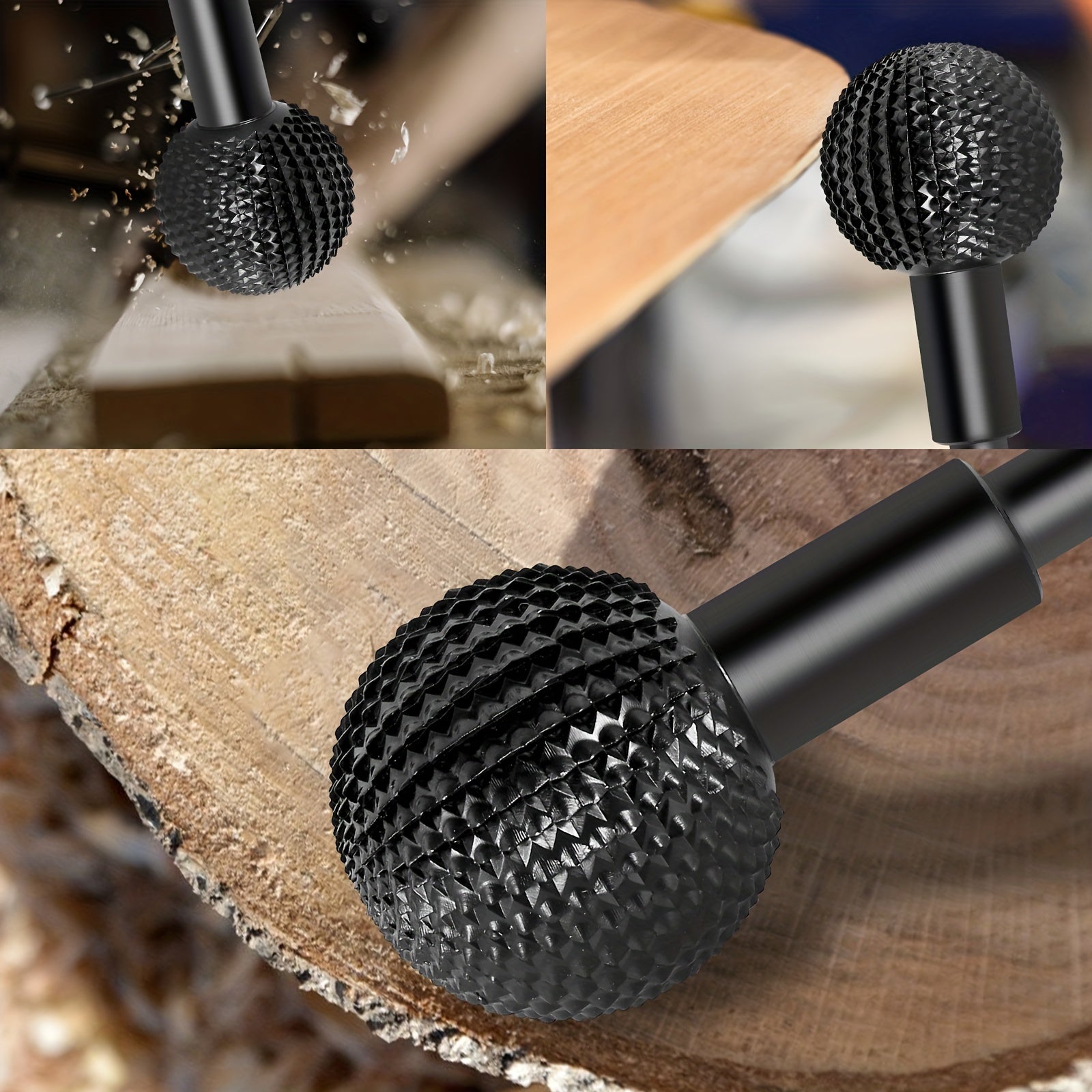 Carbon Steel Wood Carving Burr 10mm Shank Rotary Ball Gouge