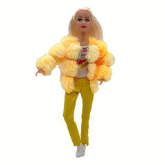 Fashionable 12 Inch Doll Winter Outfit Set Top Jacket Pants Shoes