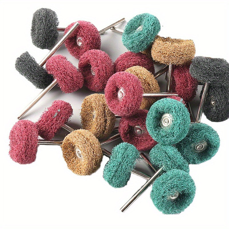 Abrasive Wheel Buffing Polishing Set 1 Inch 3mm Shank for Rotary Tool 25mm