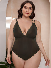 Sexy Swimsuit Women's Deep V Neck One Piece Bathing Suit
