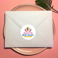 500pcs Birthday Stickers in Various Patterns Box Seal