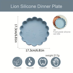 Lion Silicone Baby Plate for 0-24 Months