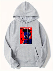 Graffiti Pattern Men's Hoodie with Kangaroo Pocket for Fall Winter
