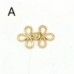 Four-leaf Clover Shawl Cloak Pair Button Hook