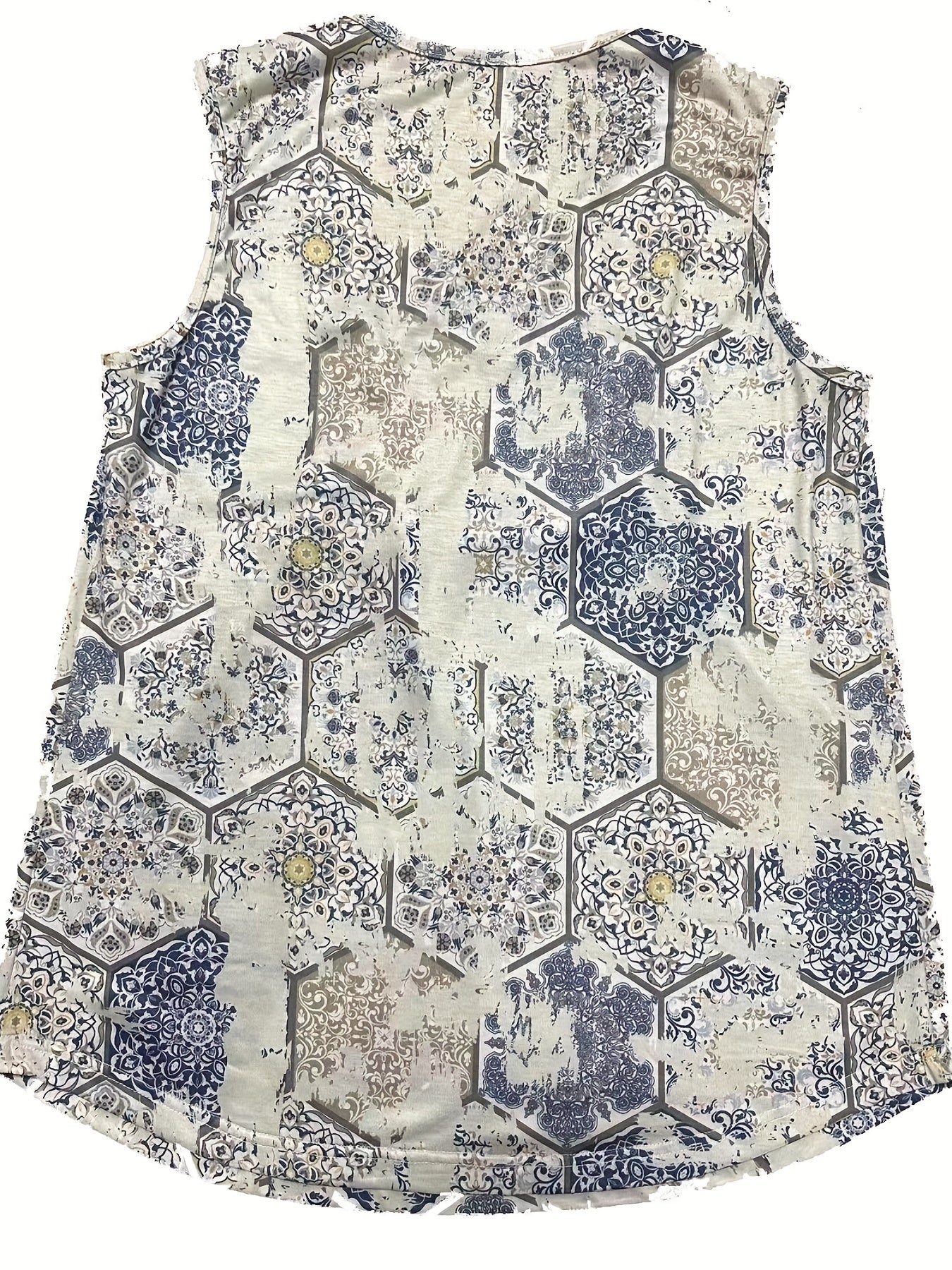 Graphic Print Square Neck Tank Top for Summer Women's Clothing