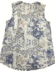 Graphic Print Square Neck Tank Top for Summer Women's Clothing