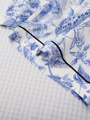 Floral Print Pajama Set Long Sleeve Top & Pants Women's Sleepwear