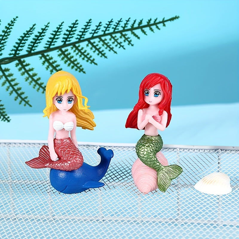 4pcs Shell Mermaid Aquarium Fish Tank Landscape Decoration