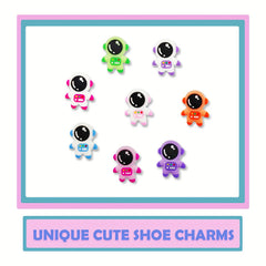 Astronaut Shoe Charms For Clogs Bubble Slides Sandals 24Pcs