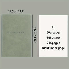 A5 Leather Hardcover Sketch Book 736 Pages