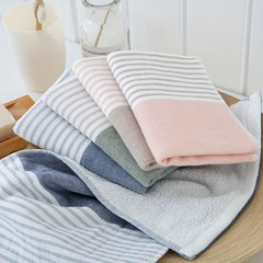 Striped Pattern Face Towel Soft Skin-friendly Absorbent Towel 9.84-19.68in