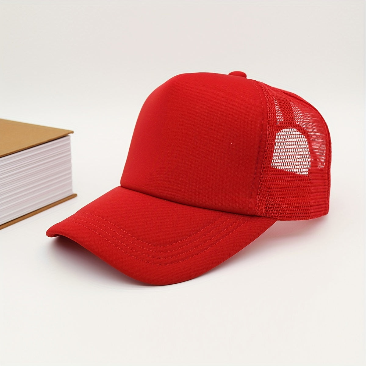 Red Mesh Baseball Cap Sun Protection Hat