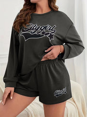 Casual Lounge Set Women's Pajamas Two Piece Set